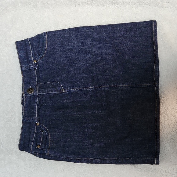 New York & Co. Blue Jean Skirt Size 4 Coin Pocket Logo On Rear Pocket. - Picture 1 of 9